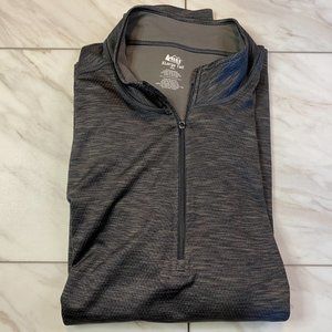 REI Co-Op Long Sleeve 1/4 Quarter Zip Gray Midweight Base XLarge Tall XLT